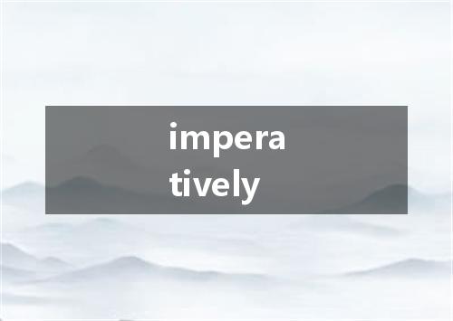 imperatively是什么意思
