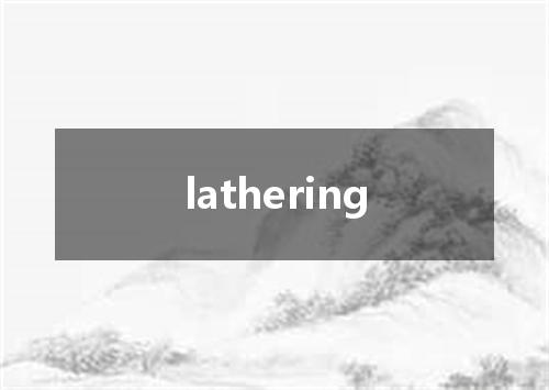 lathering是什么意思