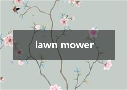 lawn mower是什么意思