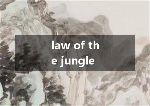 law of the jungle是什么意思