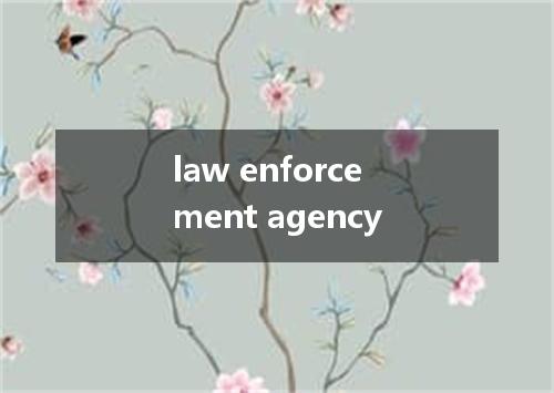 law enforcement agency是什么意思