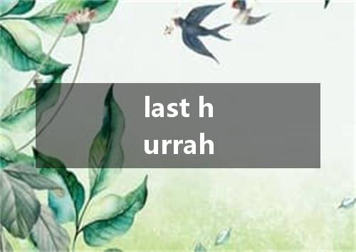 last hurrah是什么意思