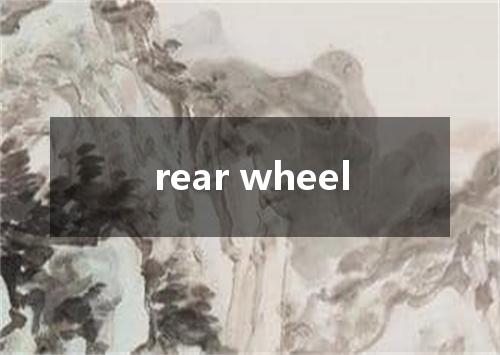 rear wheel是什么意思