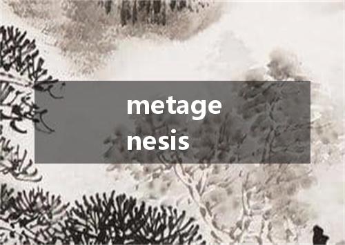 metagenesis是什么意思