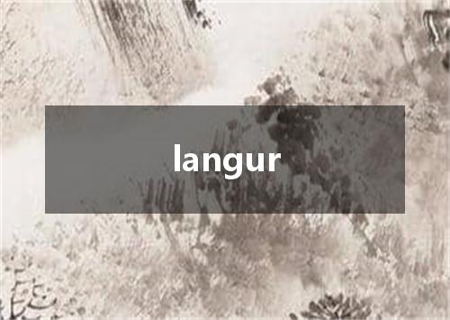 langur是什么意思