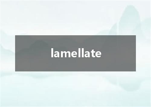 lamellate是什么意思
