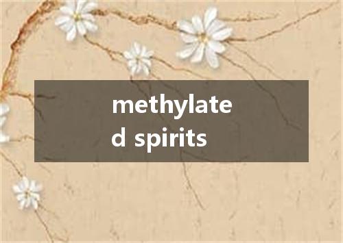 methylated spirits是什么意思