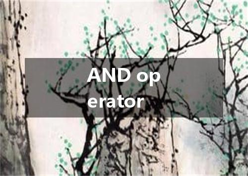 AND operator是什么意思