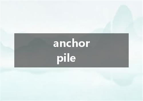 anchor pile是什么意思