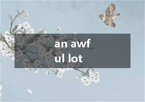an awful lot是什么意思