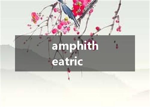 amphitheatric是什么意思