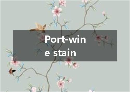 Port-wine stain是什么意思