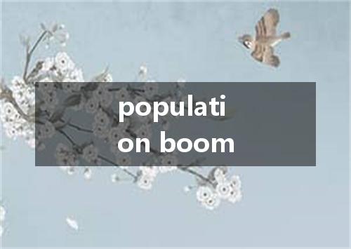 population boom是什么意思