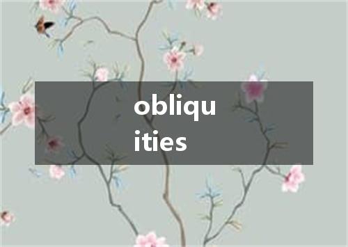 obliquities是什么意思