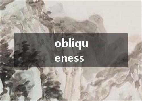 obliqueness是什么意思