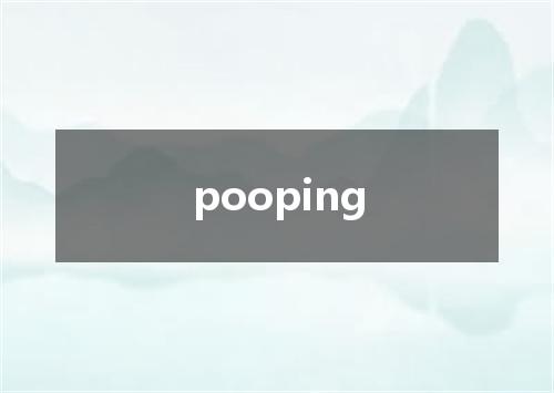 pooping是什么意思