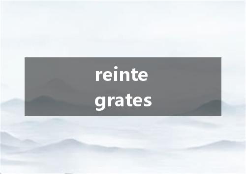 reintegrates是什么意思