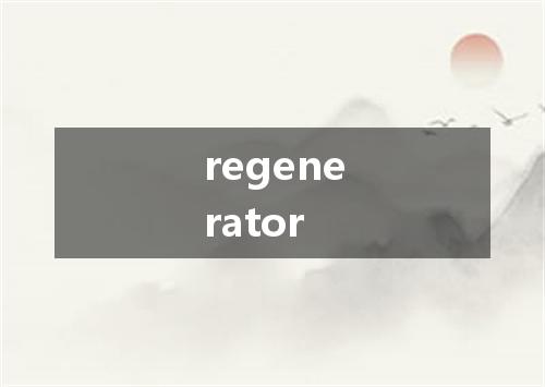 regenerator是什么意思