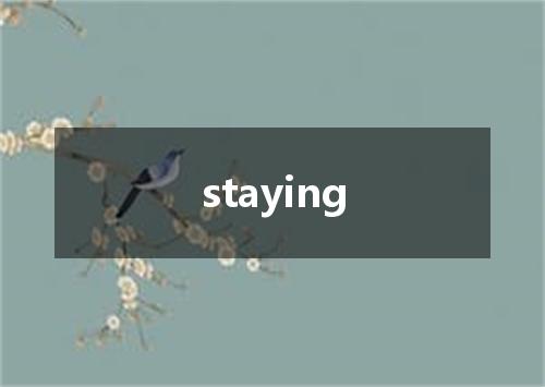 staying是什么意思