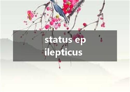 status epilepticus是什么意思
