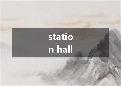 station hall是什么意思