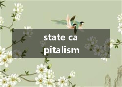 state capitalism是什么意思