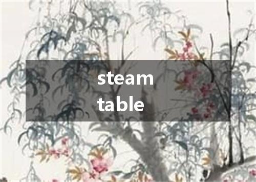 steam table是什么意思