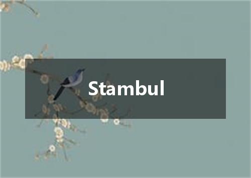 Stambul是什么意思