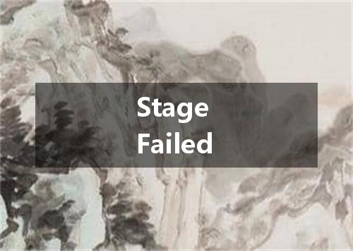 Stage Failed是什么意思