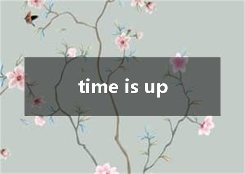 time is up是什么意思