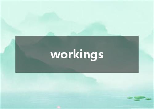 workings是什么意思