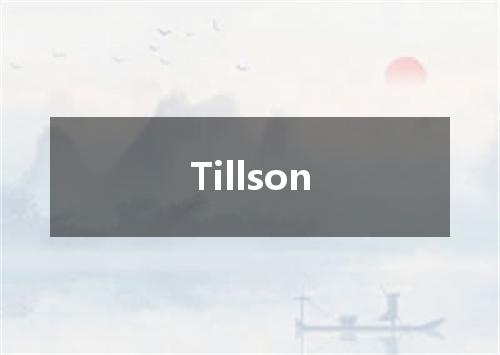 Tillson是什么意思