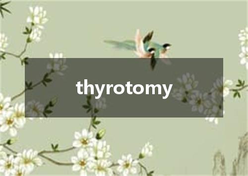thyrotomy是什么意思