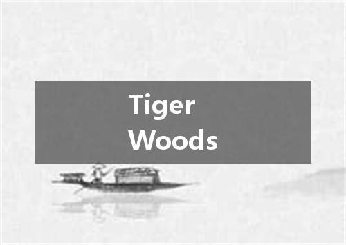 Tiger Woods是什么意思