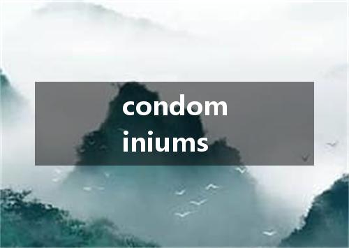 condominiums是什么意思