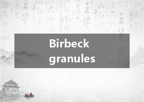 Birbeck granules是什么意思