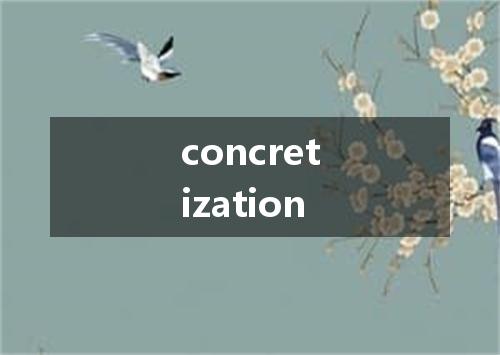concretization是什么意思