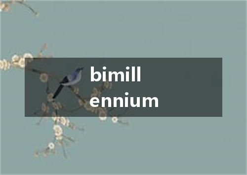 bimillennium是什么意思