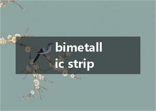 bimetallic strip是什么意思