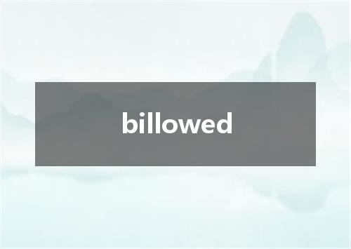 billowed是什么意思