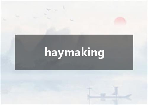 haymaking是什么意思