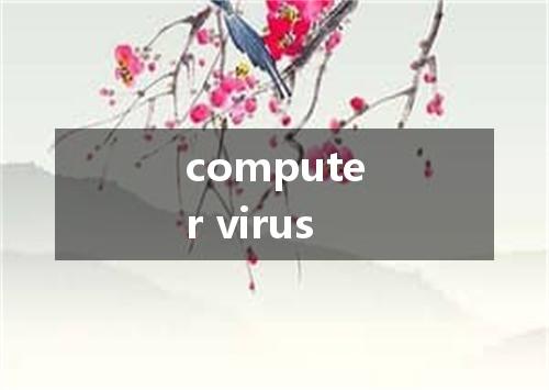 computer virus是什么意思
