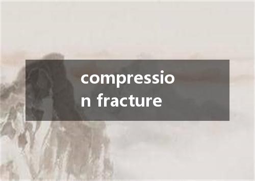 compression fracture是什么意思