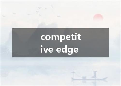competitive edge是什么意思