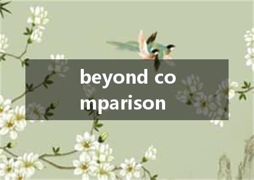beyond comparison是什么意思