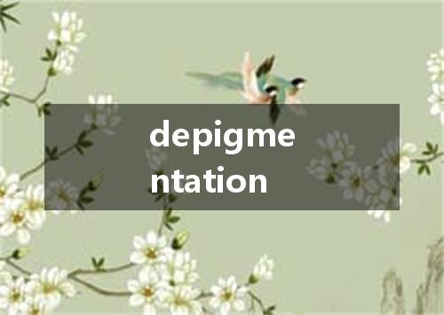 depigmentation是什么意思
