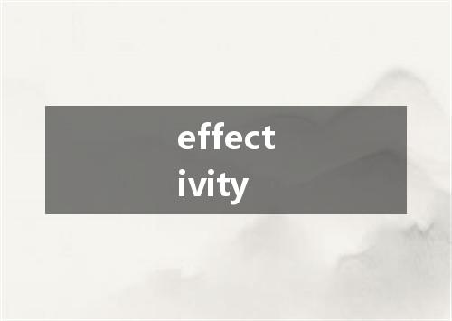 effectivity是什么意思