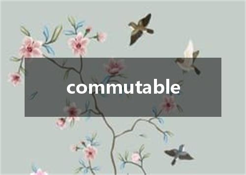 commutable是什么意思