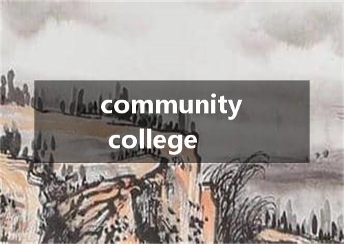 community college是什么意思