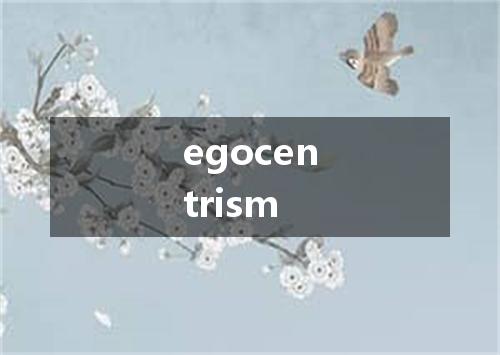 egocentrism是什么意思